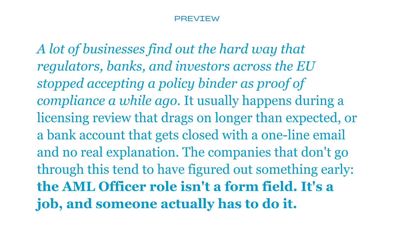 AML Compliance in the EU